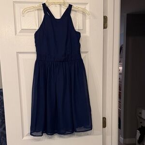 Beautiful Lace back  Navy Blue Kids Dress